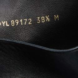 Stuart Weitzman Black Leather Pointed Toe Knee Length Boots Size 38.5