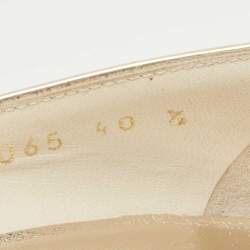 Stuart Weitzman Gold Foil Leather Pointed Toe Pumps Size 40.5