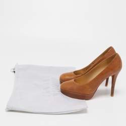 Stuart Weitzman Brown Leather Platform Pumps Size 35