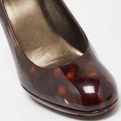 Stuart Weitzman Brown Leopard Print Patent Leather Pumps Size 35.5