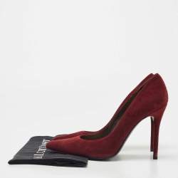 Stuart Weitzman Burgundy Suede Pointed Toe Pumps Size 39
