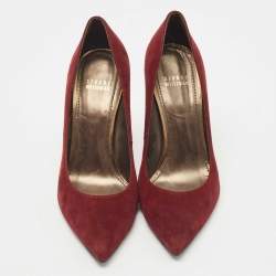 Stuart Weitzman Burgundy Suede Pointed Toe Pumps Size 39