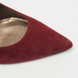 Stuart Weitzman Burgundy Suede Pointed Toe Pumps Size 39