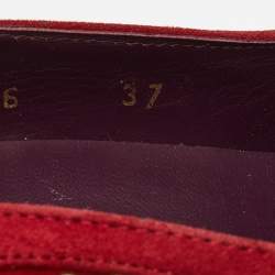 Stuart Weitzman Dark Red Suede Studded Pumps Size 37