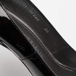 Stuart Weitzman Black Patent Leather Platform Round Toe Pumps Size 36