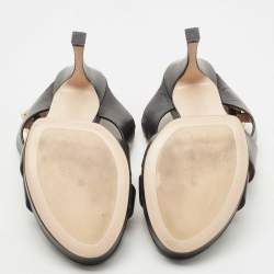 Stuart Weitzman Black Leather Hester Sandals Size 39