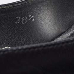 Pre Owned Stuart Weitzman Black Leather Platform Pumps Size 38.5