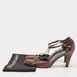Stuart Weitzman Two Tone Python Leather Pumps Size 38.5