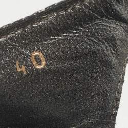 Pre Owned Stuart Weitzman Blue Denim Peep Toe Platform Slingback Sandals Size 40