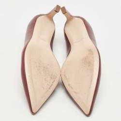 Stuart Weitzman Burgundy Leather Pointed Toe Pumps Size 39
