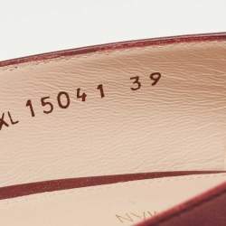 Stuart Weitzman Burgundy Leather Pointed Toe Pumps Size 39