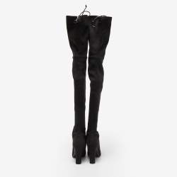 مملوكة مسبقًا Stuart Weitzman Black Suede Highland Over The Knee Boots Size 40