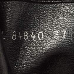 Stuart Weitzman Black Leather And Stretch Fabric Knee Length Boots Size 37