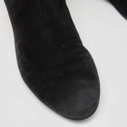 Stuart Weitzman Black Suede Knee Length Boots Size 37.5
