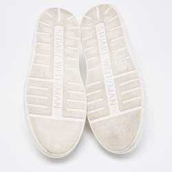 Stuart Weitzman White Canvas Sammy Sneakers Size 36.5