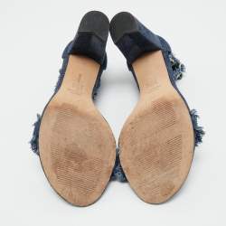 Stuart Weitzman Blue Denim Ankle Strap Sandals Size 38
