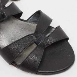 Stuart Weitzman Black Leather Grecian Gladiator Sandals Size 36