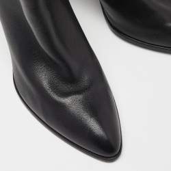 Stuart Weitzman Black Leather Ankle Boots Size 40