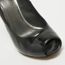 Stuart Weitzman Black Patent Platform Round Toe Pumps Size 39.5