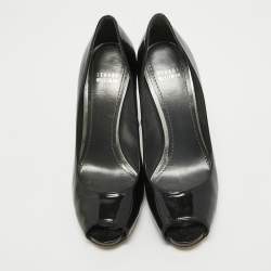 Stuart Weitzman Black Patent Platform Round Toe Pumps Size 39.5