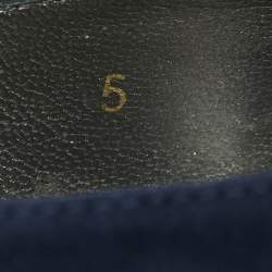 Stuart Weitzman x Russell Bromley Navy Blue Suede Corkswoon Wedge Pumps Size 35.5