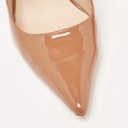 Stuart Weitzman Beige Patent Pointed Toe Pumps Size 38.5