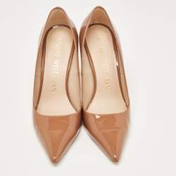 Stuart Weitzman Beige Patent Pointed Toe Pumps Size 38.5