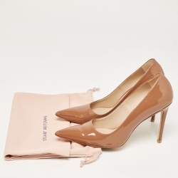 Stuart Weitzman Beige Patent Pointed Toe Pumps Size 38.5