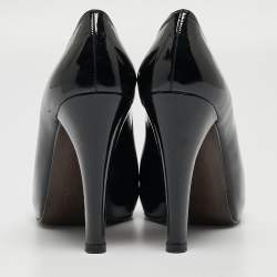 Stuart Weitzman Black Patent Leather Loafer Pumps Size 39