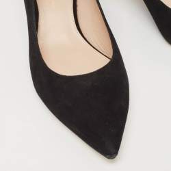 مملوكة مسبقًا Stuart Weitzman Black Suede Anny Pumps Size 37.5