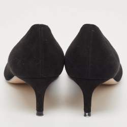 مملوكة مسبقًا Stuart Weitzman Black Suede Anny Pumps Size 37.5