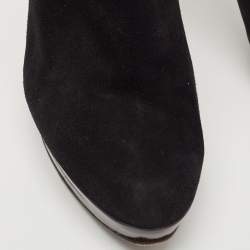 Stuart Weitzman Black Suede Ledyland Knee Length Boots Size 38.5
