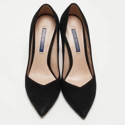 Pre Owned Stuart Weitzman Black Suede Anny Pumps Size 37