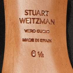 Pre Owned Stuart Weitzman Black Suede Anny Pumps Size 37