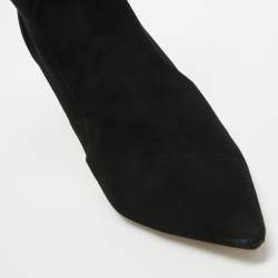 Stuart Weitzman Black Suede Pointed Toe Ankle Booties Size 35