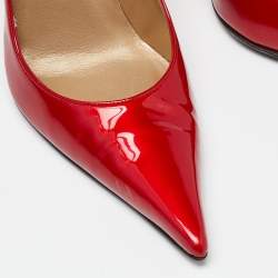 Stuart Weitzman Red Patent Pointed Pumps Size 38