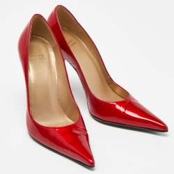 Stuart Weitzman Red Patent Pointed Pumps Size 38