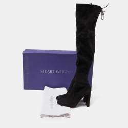 Stuart Weitzman Black Suede Over The Knee Length Boots Size 37