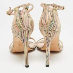 Stuart Weitzman Multicolor Suede Razzle Sandals Size 36.5