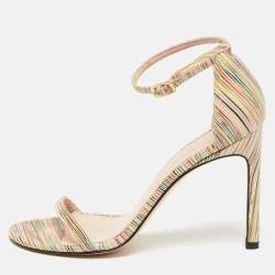 Stuart Weitzman Multicolor Suede Razzle Sandals Size 36.5