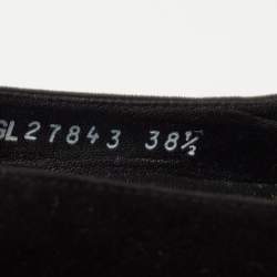Stuart Weitzman Black Suede Peep Toe Pumps Size 38.5