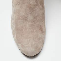 Stuart Weitzman Grey Suede Over The Knee Length Boots Size 38.5