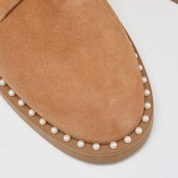 Stuart Weitzman Tan Suede Lace Up Ankle Boots Size 40