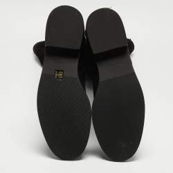 Pre Owned Stuart Weitzman Black Suede Lowland Over The Knee Boots Size 37.5