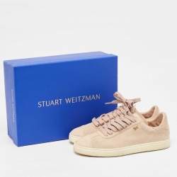 Stuart Weitzman Dusty Pink Suede Low Top Sneakers Size 36.5