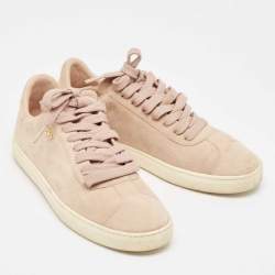 Stuart Weitzman Dusty Pink Suede Low Top Sneakers Size 36.5