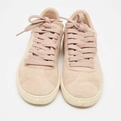 Stuart Weitzman Dusty Pink Suede Low Top Sneakers Size 36.5