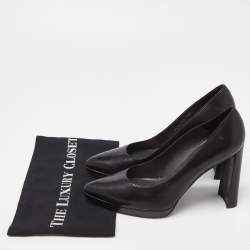 Stuart Weitzman Black Leather Platform Pumps Size 38.5