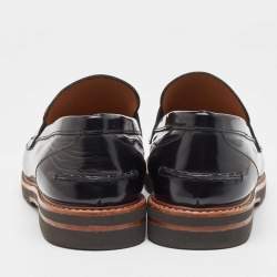 Stuart Weitzman Black Leather The Manila Tassel Slip On Loafers Size 40