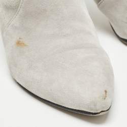Stuart Weitzman Grey Suede Ankle Booties Size 36.5 